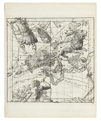 (CELESTIAL.) Pardies, Ignacius-Gaston. Complete set of six untitled celestial charts,